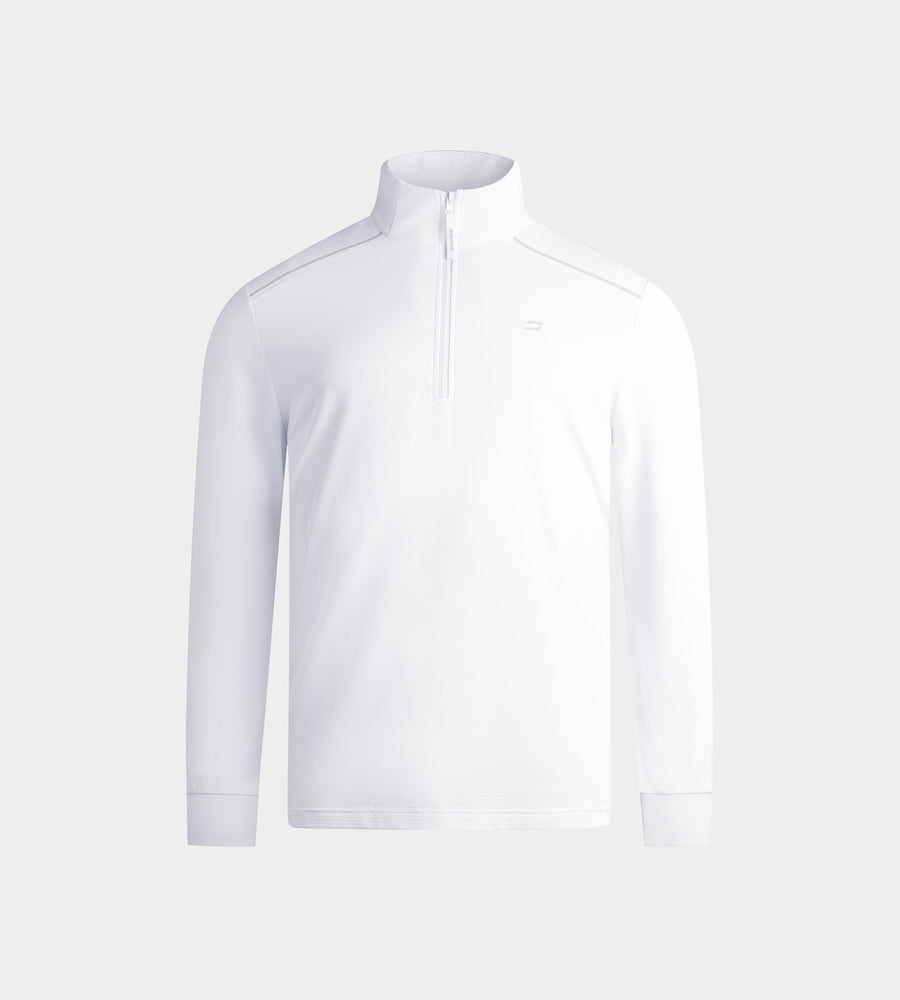 KIDS RIBBED PINE MIDLAYER - BIANCO