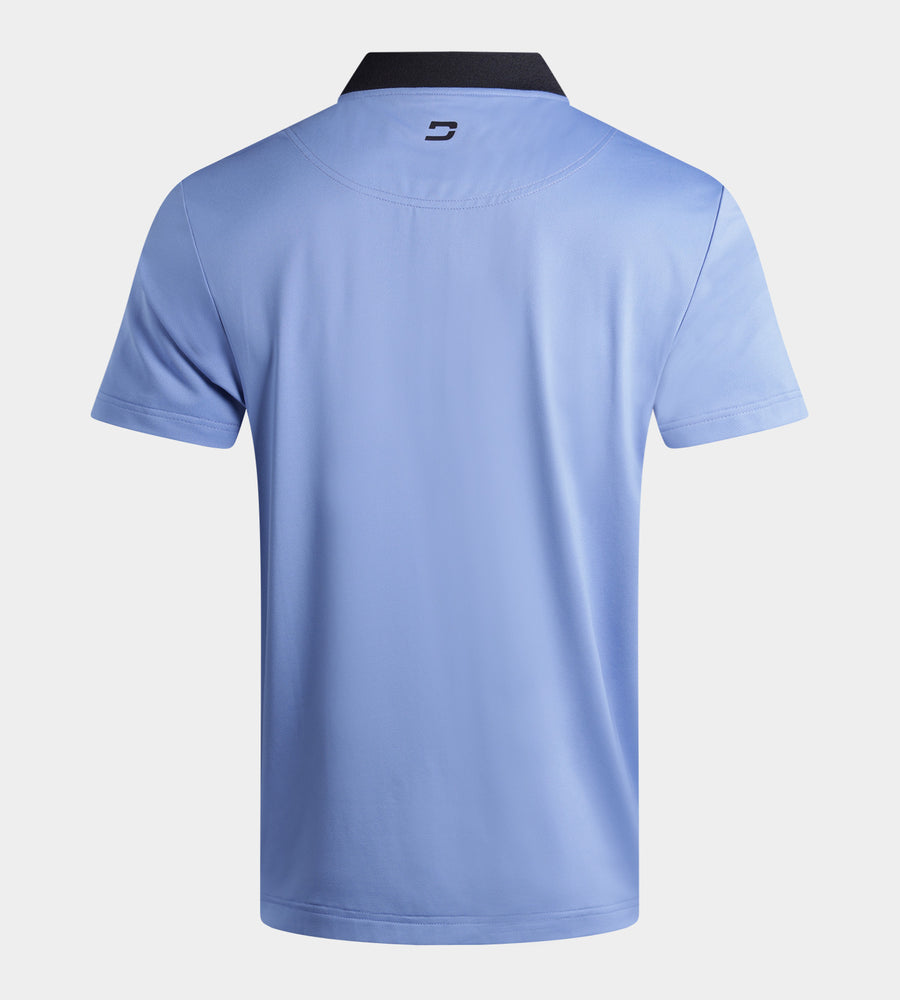 RIBBED PRIME POLO - DENIM