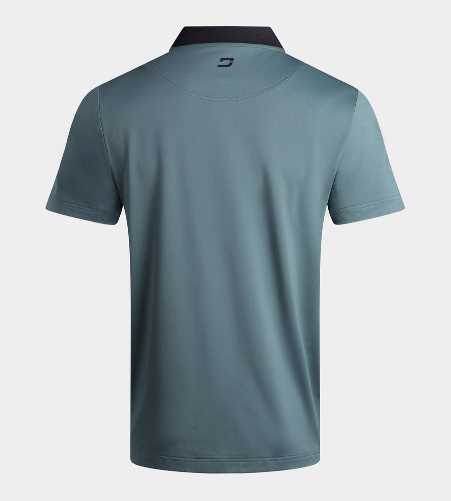 RIBBED PRIME POLO - SAGE