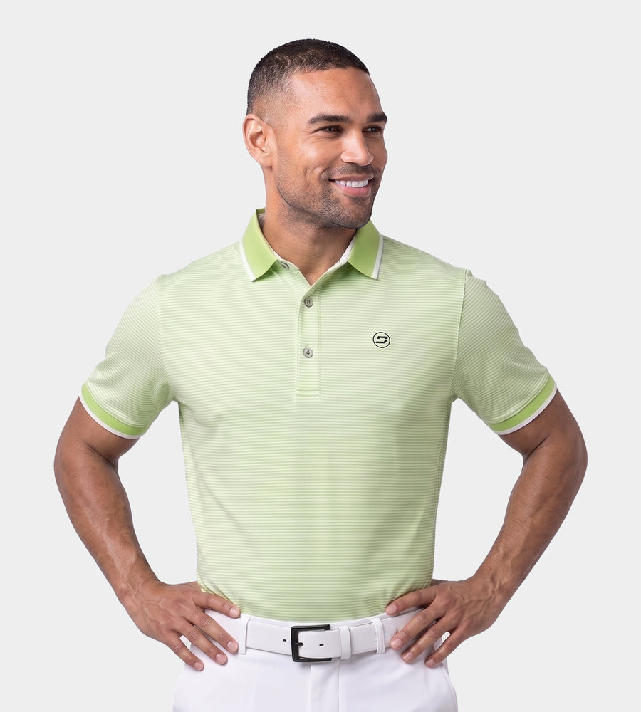 STRIPE POLO - LIME