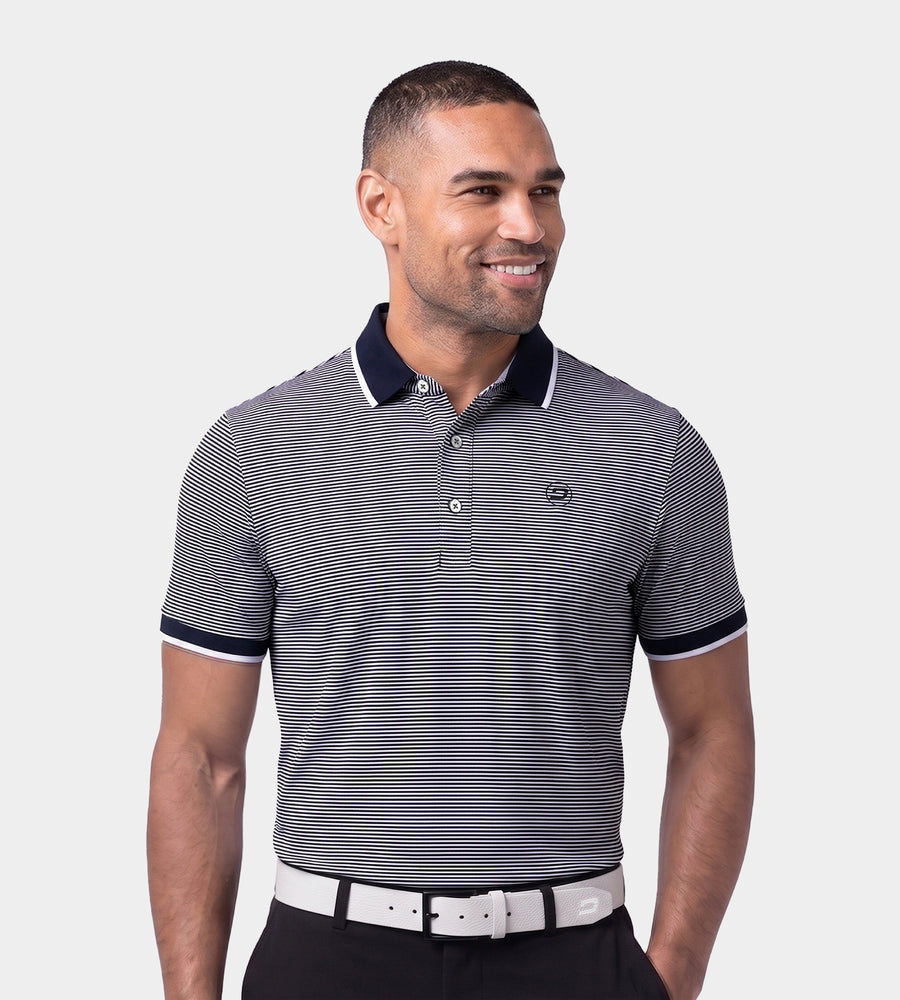 STRIPE POLO - NAVY