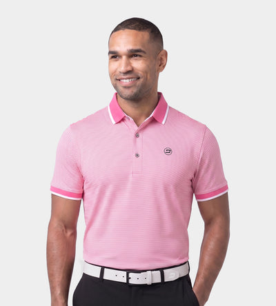 STRIPE POLO - ROSA