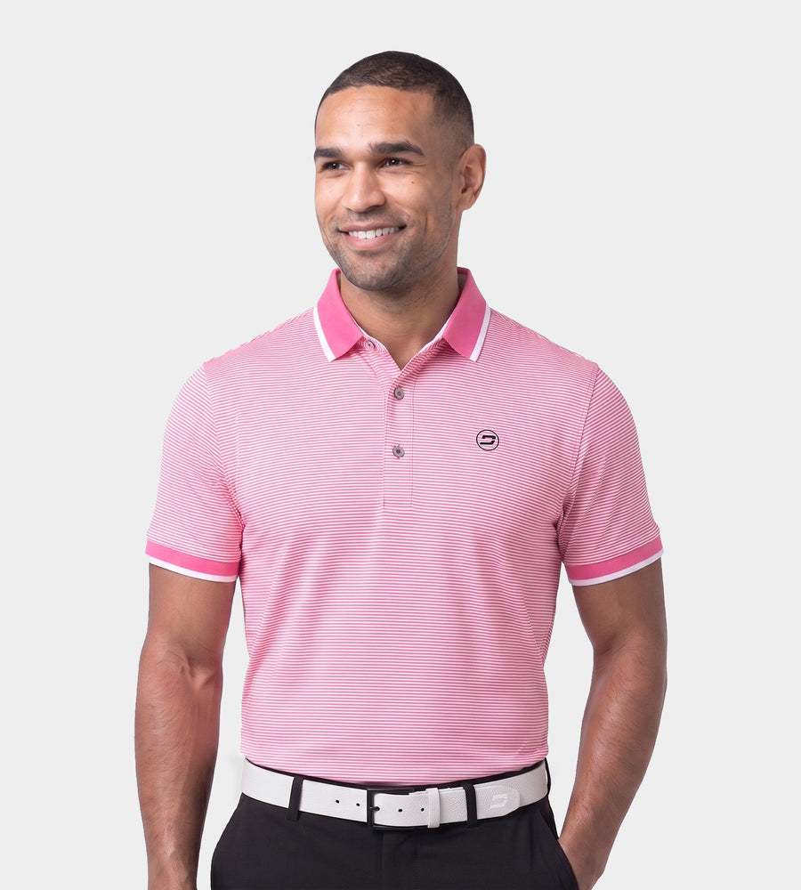 STRIPE POLO - PINK