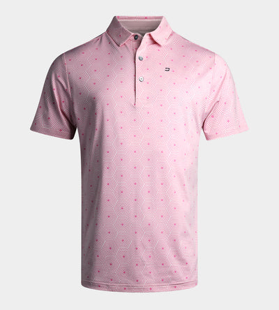 SIX GRID POLO - PINK