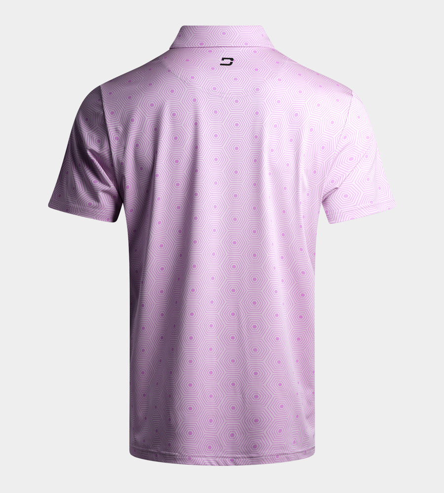 SIX GRID POLO - LAVENDER