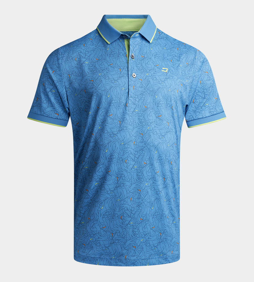 SKETCH SHOT POLO - MARINE