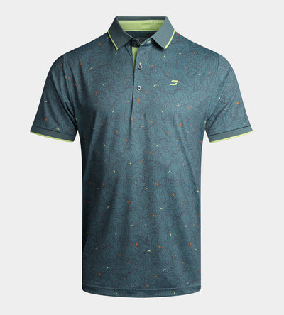 SKETCH SHOT POLO - SAGE