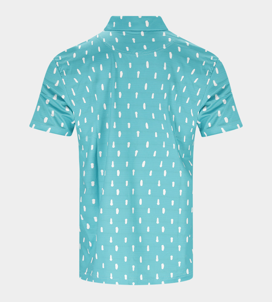 SPLATTER POLO - VERDE AZULADO