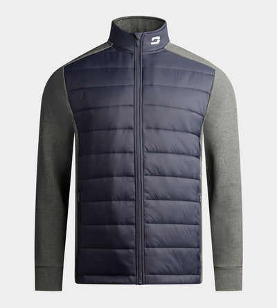 ZAIREN QUILTED JACKET - NAVY FLEK