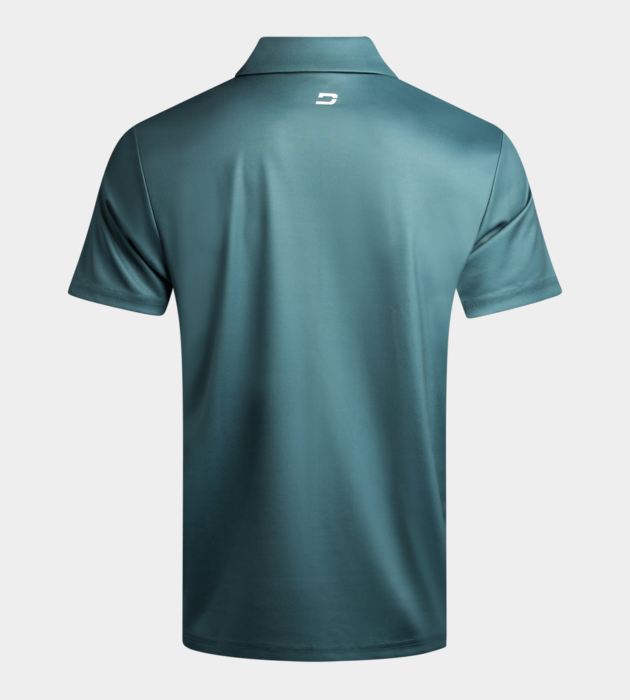 STRIPE PERFORMANCE POLO - SAGE