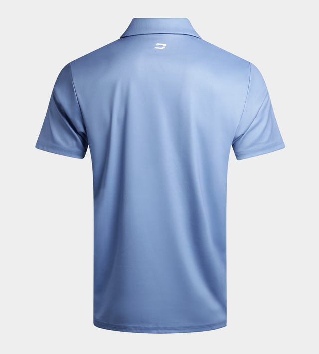 STRIPE PERFORMANCE POLO - DENIM