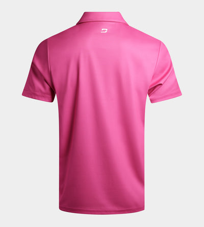 STRIPE PERFORMANCE POLO - PINK