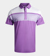 STRIPE PERFORMANCE POLO - PURPLE
