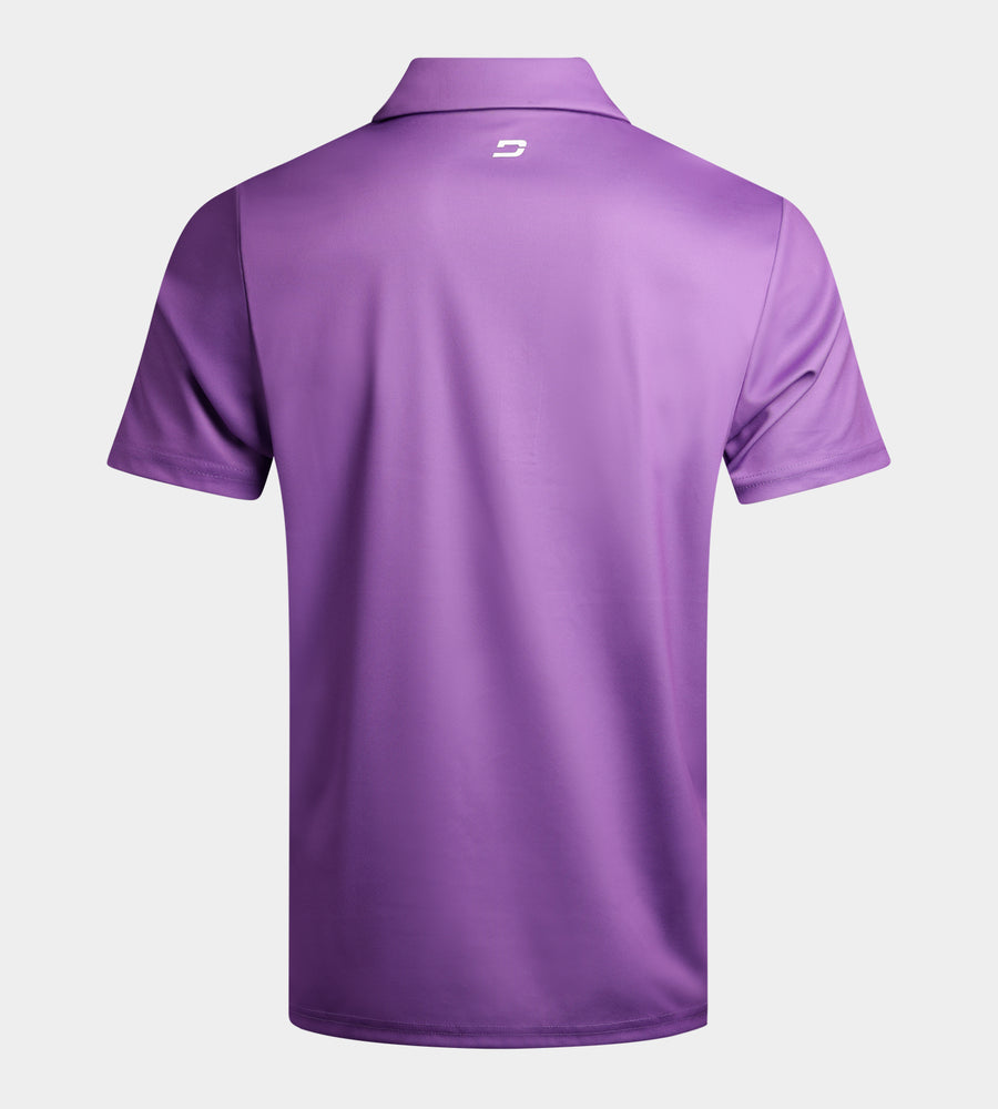 STRIPE PERFORMANCE POLO - PURPLE