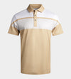 STRIPE PERFORMANCE POLO - GOLD