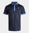 STRIPE PIQUE POLO - NAVY