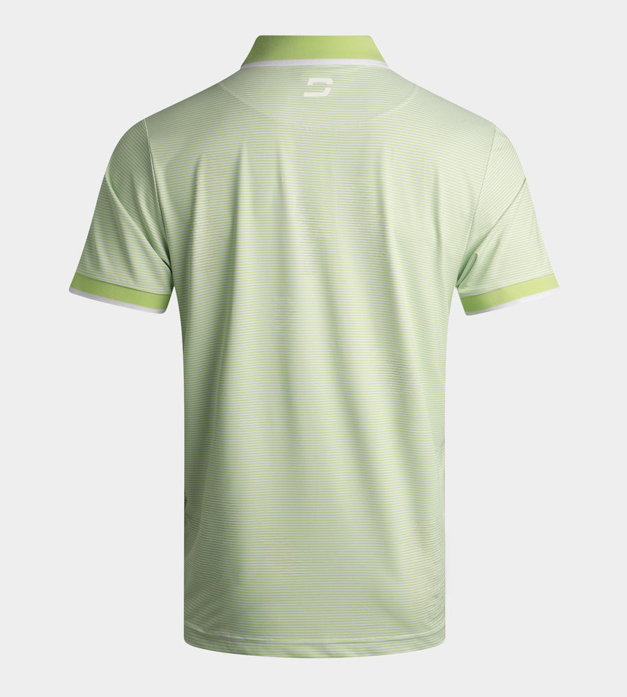 STRIPE POLO - LIME