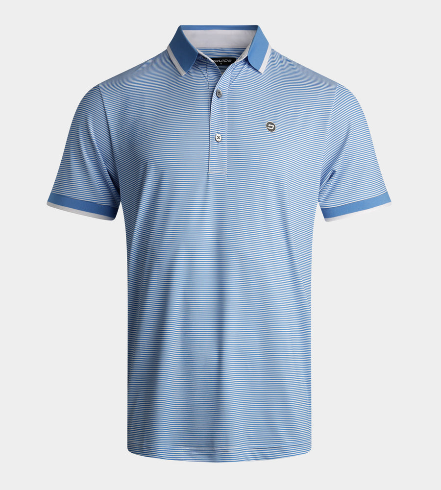 STRIPE POLO - BLU