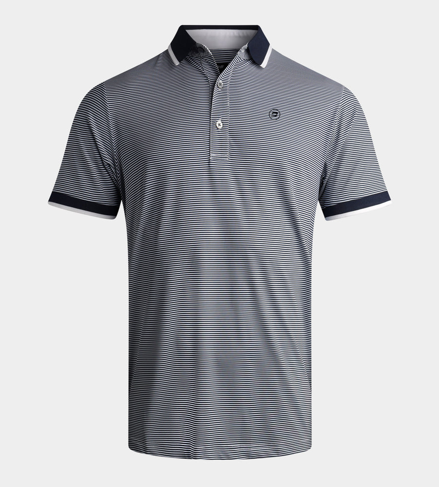 Panel Polo In Navy | Golf Lightweight Polo Shirts | Druids