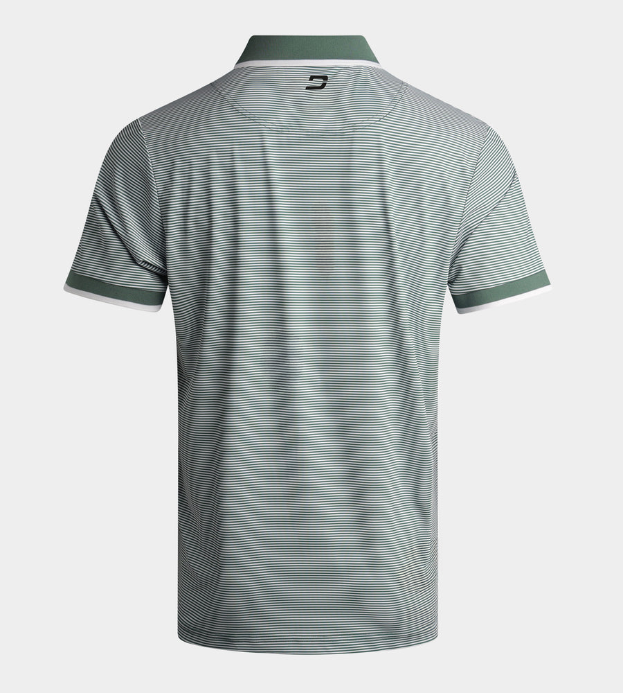 STRIPE POLO - SAGE