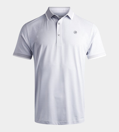 STRIPE POLO - WHITE