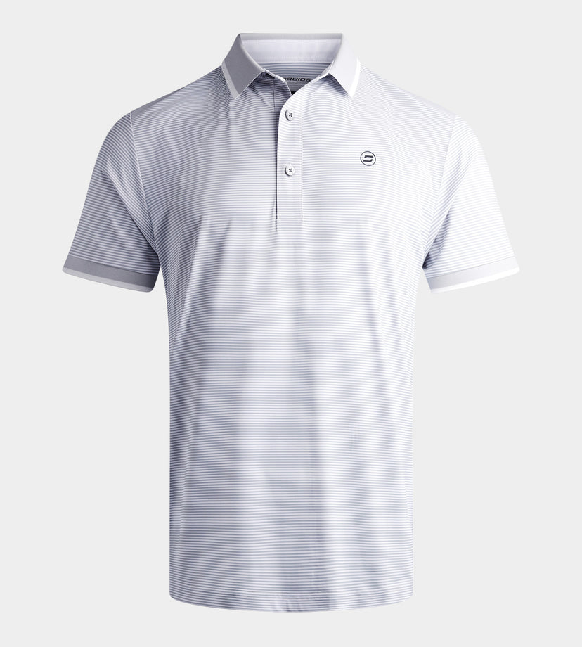 STRIPE POLO - WHITE