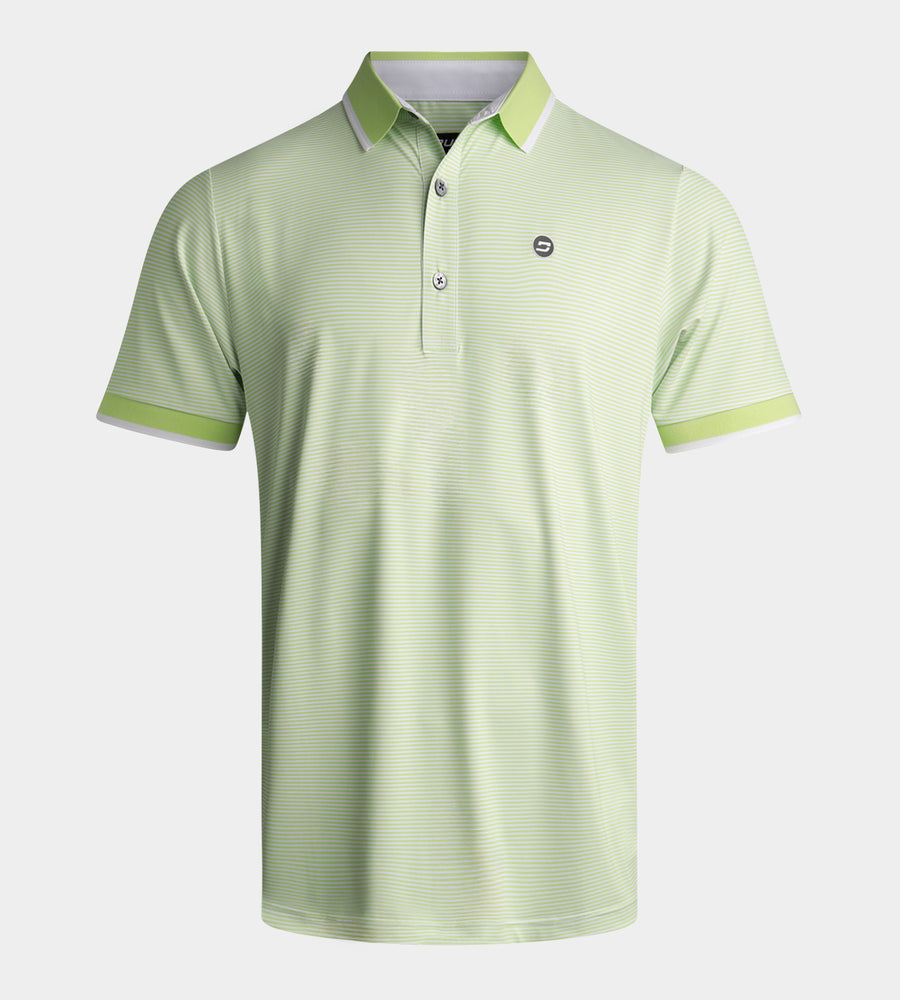 STRIPE POLO - LIME