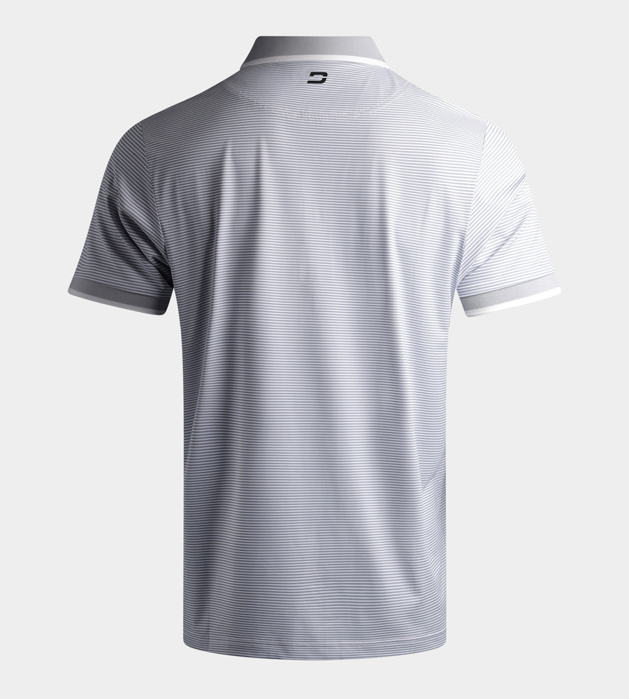 STRIPE POLO - WHITE
