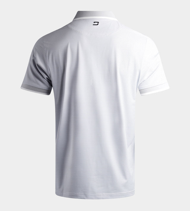 STRIPE POLO - WHITE
