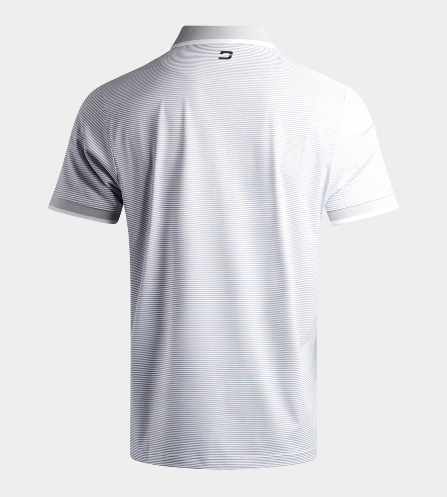STRIPE POLO - WHITE