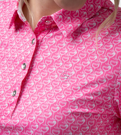 LADIES PARTINI POLO - ROSE