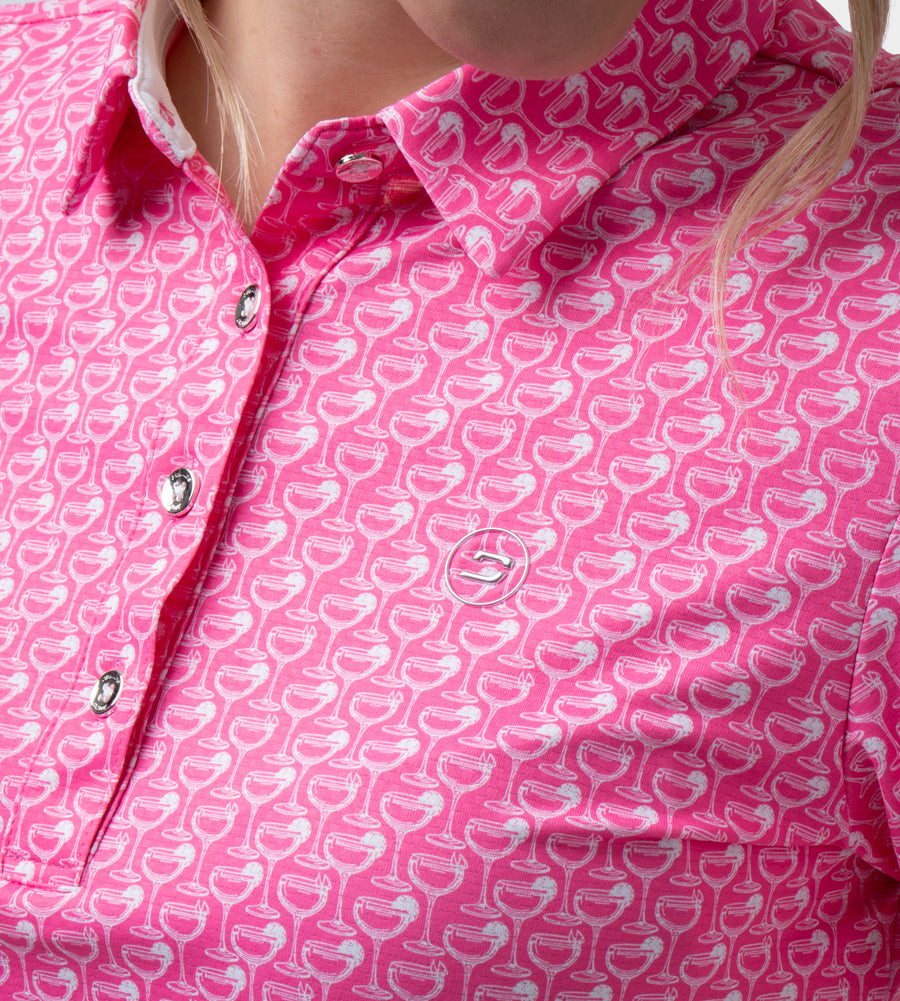 LADIES PARTINI POLO - PINK