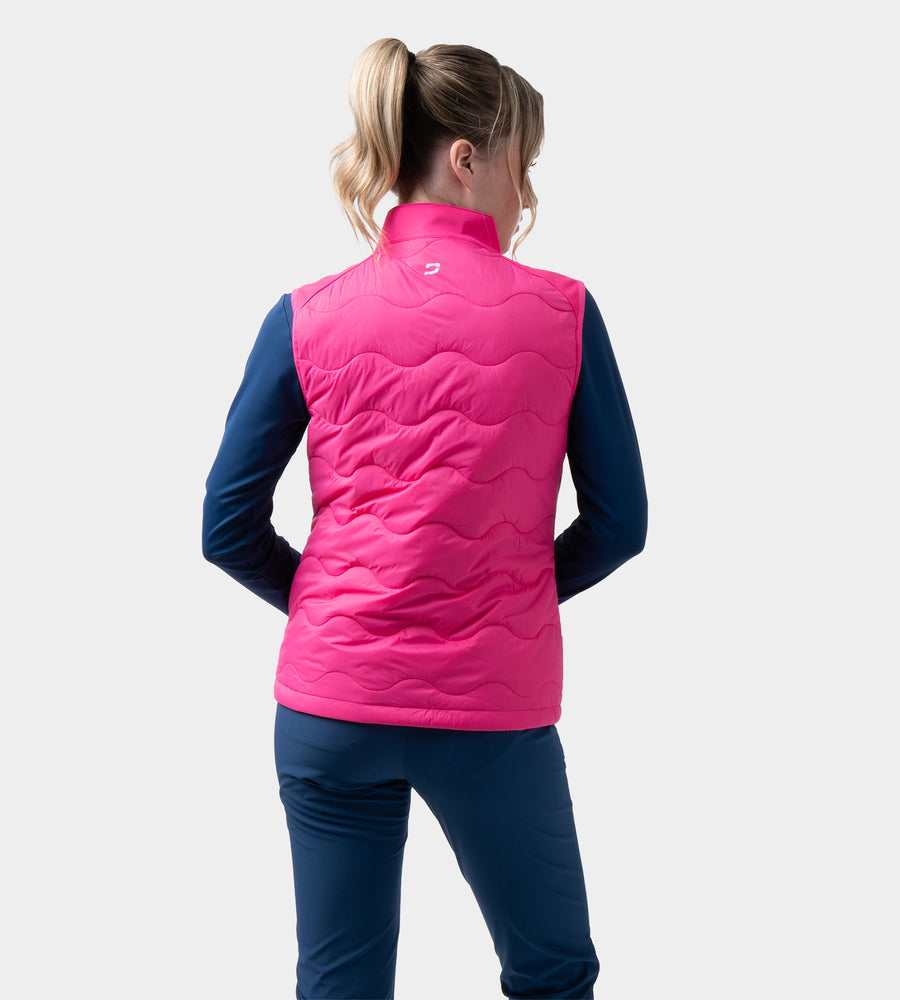 LADIES TECH GILET - BRIGHT PINK