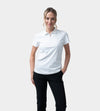 LADIES HEART ZIP POLO - WHITE