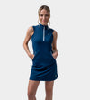 LADIES LUXE CAP DRESS - NAVY