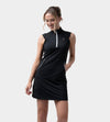 LADIES LUXE CAP DRESS - BLACK