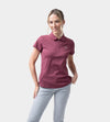 LADIES HEART ZIP POLO - MULBERRY