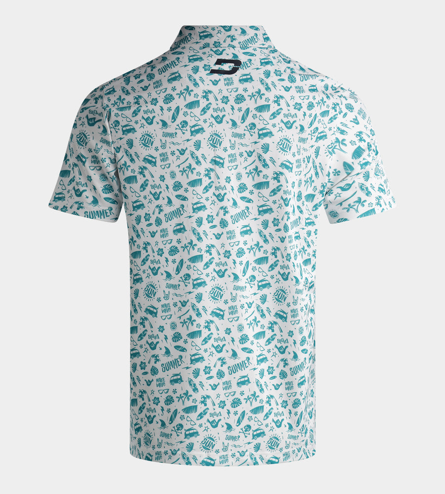 SUMMER BEACH POLO - VERDE AZULADO