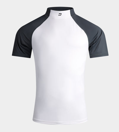 TEE TIGHT BASELAYER - HOLZKOHLE/ WEISS