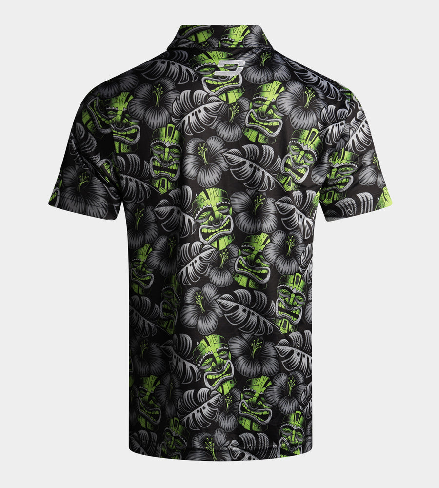 TIKI POLO - BLACK / LIME