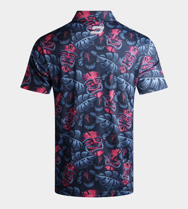 TIKI POLO - MARINEBLAUW / ROZE