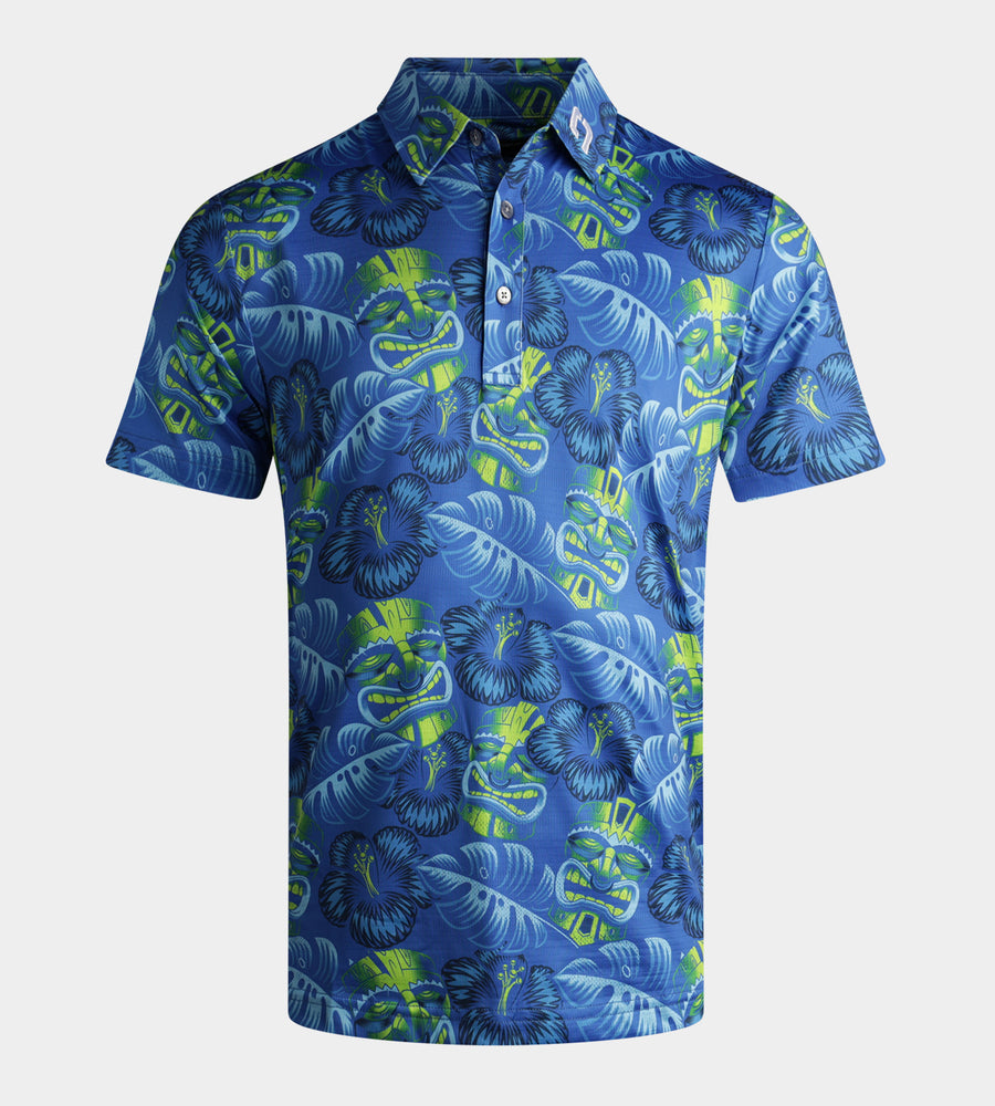 TIKI POLO - AZUL / VERDE LIMÓN