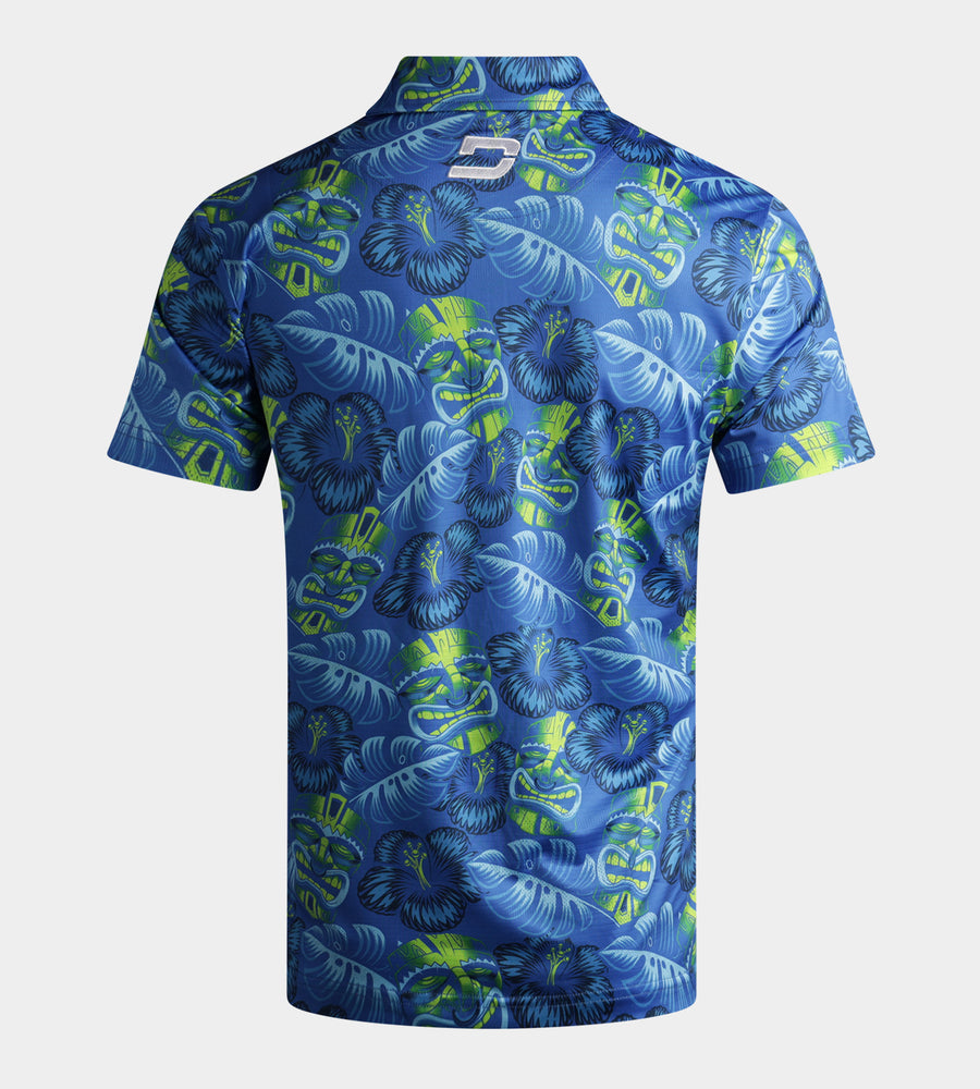 TIKI POLO - AZUL / VERDE LIMÓN