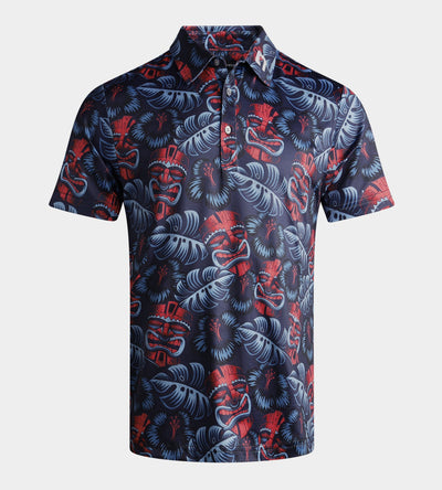 TIKI POLO - BLEU MARINE / CORAIL