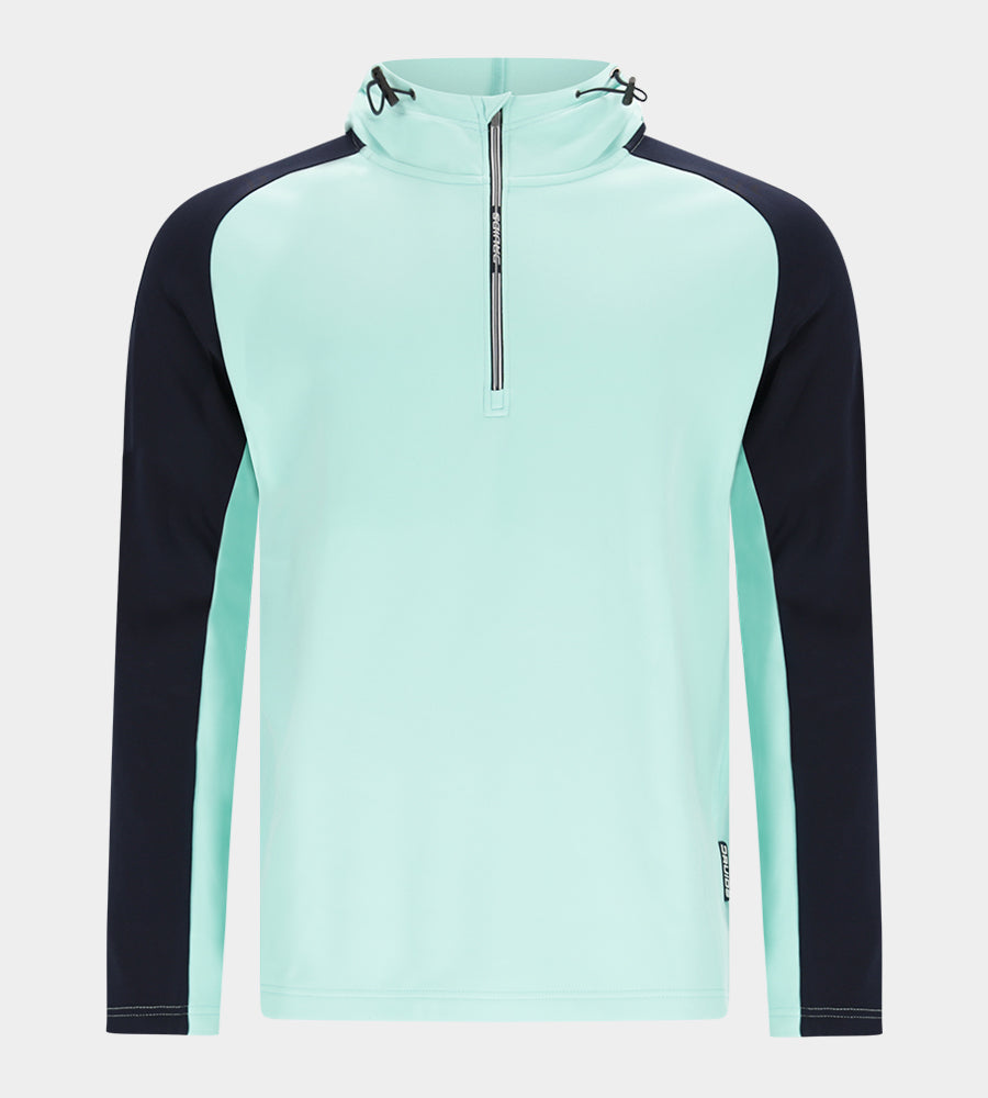 TWO TONE HOODIE 2.0 - MINZGRÜN / MARINEBLAU