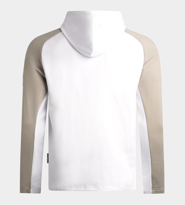 TWO TONE HOODIE - WHITE