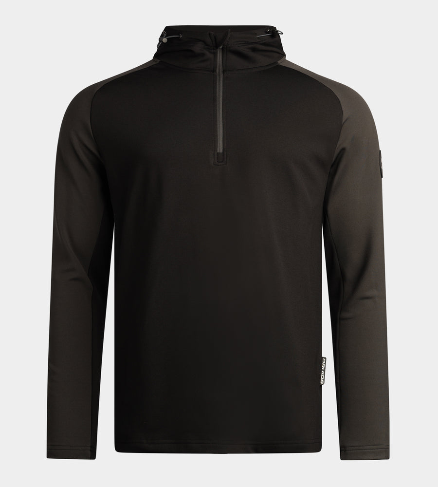 TWO TONE HOODIE - BLACK