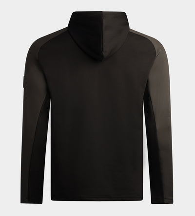 TWO TONE HOODIE - ZWART