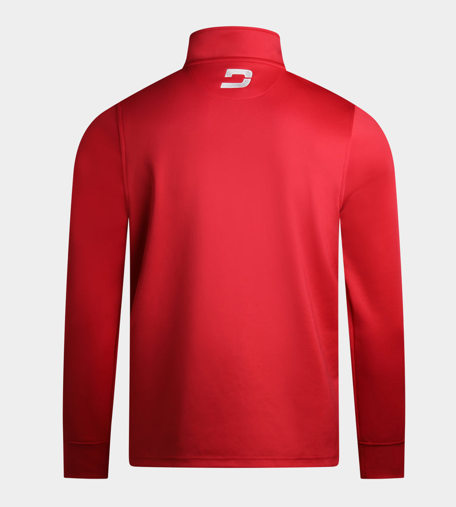 MEN'S ULTRA BLEND GOLF MIDLAYER 1/4 ZIP - RED