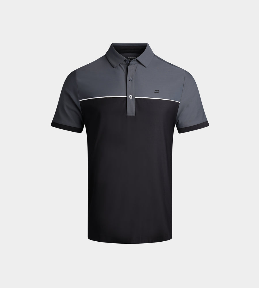 KIDS VENTO POLO - CHARCOAL/ BLACK